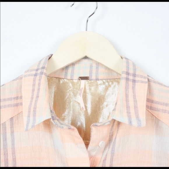 {FREE PEOPLE} CROPPED PASTEL PLAD DOLMAN + NWT - Picture 4 of 4